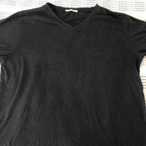Black large marine layer v-neck tee